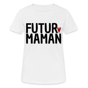 Future Maman - T-shirt respirant Femme - blanc - Devant - AI Model Female 172 dark (172cm)