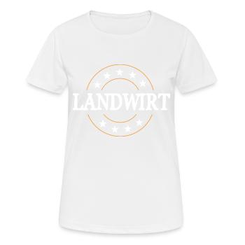 Landwirt Beruf - Frauen T-Shirt atmungsaktiv - Weiß - Vorne - AI Model Female 172 dark (172cm)