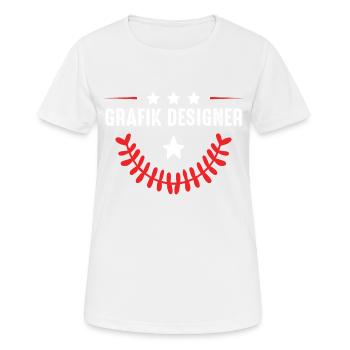 Grafik Designer Beruf - Frauen T-Shirt atmungsaktiv - Weiß - Vorne - AI Model Female 172 dark (172cm)