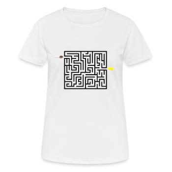 Labyrinth - Frauen T-Shirt atmungsaktiv - Weiß - Vorne - AI Model Female 172 dark (172cm)