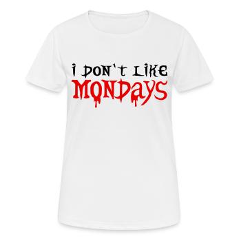 Je n’aime pas les lundis - T-shirt respirant Femme - blanc - Devant - AI Model Female 172 dark (172cm)