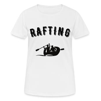 Rafting - Frauen T-Shirt atmungsaktiv - Weiß - Vorne - AI Model Female 172 dark (172cm)
