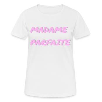 Parfaite - T-shirt respirant Femme - blanc - Devant - AI Model Female 172 dark (172cm)