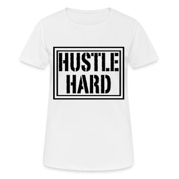 Hustle Hard - T-shirt respirant Femme - blanc - Devant - AI Model Female 172 dark (172cm)