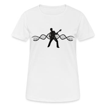 Guitare Instrument pincé Guitariste d’instruments de musique - T-shirt respirant Femme - blanc - Devant - AI Model Female 172 dark (172cm)