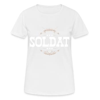 Soldat Beruf - Frauen T-Shirt atmungsaktiv - Weiß - Vorne - AI Model Female 172 dark (172cm)