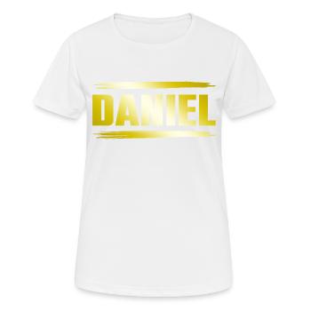 Daniel - Frauen T-Shirt atmungsaktiv - Weiß - Vorne - AI Model Female 172 dark (172cm)