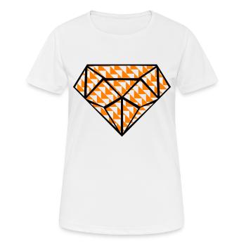 diamond design art 2 - Frauen T-Shirt atmungsaktiv - Weiß - Vorne - AI Model Female 172 dark (172cm)