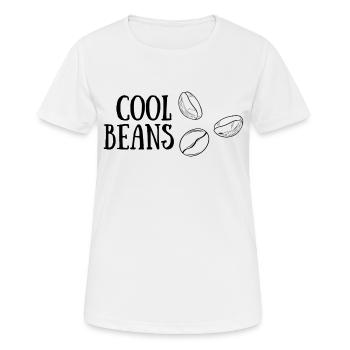 Cool Beans Coffee Beans - Women's Breathable T-Shirt - white - Front - AI Model Female 172 dark (172cm)
