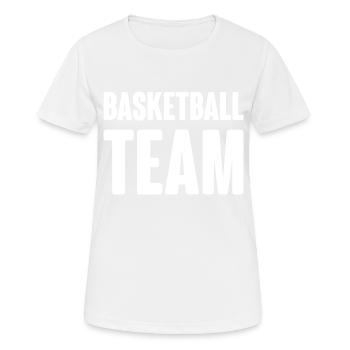 Équipe de basket-ball - T-shirt respirant Femme - blanc - Devant - AI Model Female 172 dark (172cm)