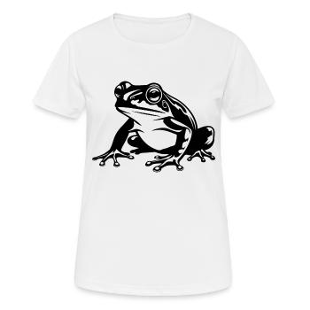 Frosch Amphibie Kröte - Frauen T-Shirt atmungsaktiv - Weiß - Vorne - AI Model Female 172 dark (172cm)