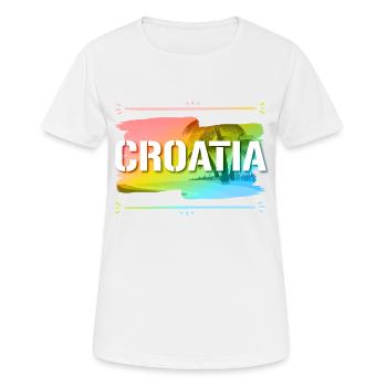 Croatia - Frauen T-Shirt atmungsaktiv - Weiß - Vorne - AI Model Female 172 dark (172cm)