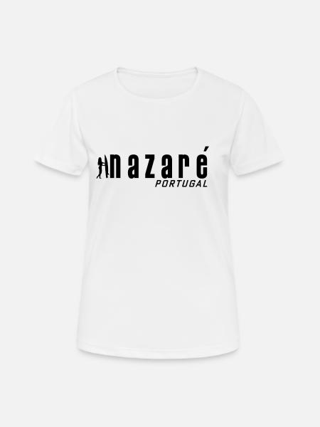 Nazare Surfing Portugal - Women's Breathable T-Shirt - white
