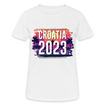 Croatia 2023 - Women's Breathable T-Shirt - white - Front - AI Model Female 172 dark (172cm)