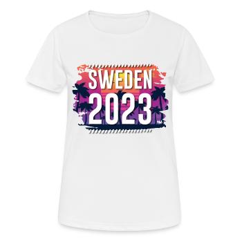 Suède 2023 - T-shirt respirant Femme - blanc - Devant - AI Model Female 172 dark (172cm)