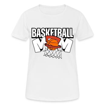 Basketball Mom - Women's Breathable T-Shirt - white - Front - AI Model Female 172 dark (172cm)