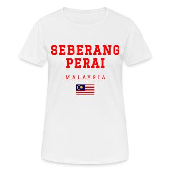 Seberang Perai, Malaisie - T-shirt respirant Femme - blanc - Devant - AI Model Female 172 dark (172cm)