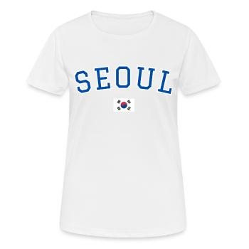 Séoul, Corée - T-shirt respirant Femme - blanc - Devant - AI Model Female 172 dark (172cm)
