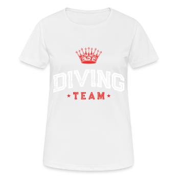 Diving Team Divers - Women's Breathable T-Shirt - white - Front - AI Model Female 172 dark (172cm)
