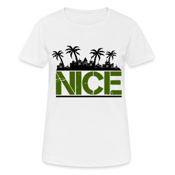 gentil - T-shirt respirant Femme - blanc - Devant - AI Model Female 172 dark (172cm)