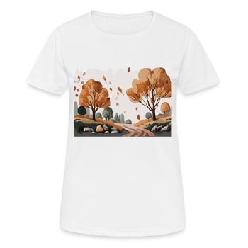 Nature in the Fall (Fall Collection #6) - Women's Breathable T-Shirt - white - Front - AI Model Female 172 dark (172cm)