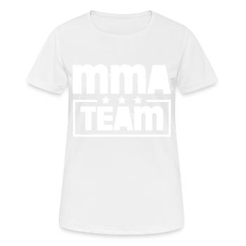Équipe MMA Coloré - T-shirt respirant Femme - blanc - Devant - AI Model Female 172 dark (172cm)