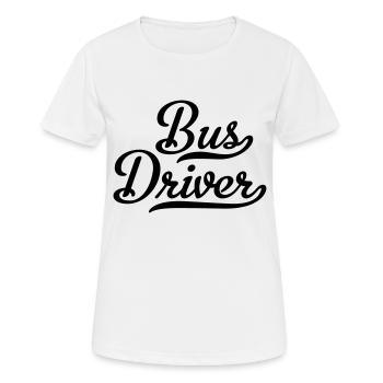 Busfahrer - Frauen T-Shirt atmungsaktiv - Weiß - Vorne - AI Model Female 172 dark (172cm)