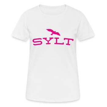 Sylt - Mer du Nord - Allemagne - Kampen - Île - T-shirt respirant Femme - blanc - Devant - AI Model Female 172 dark (172cm)