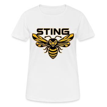 Stachel: Die wütende Wespe - Frauen T-Shirt atmungsaktiv - Weiß - Vorne - AI Model Female 172 dark (172cm)