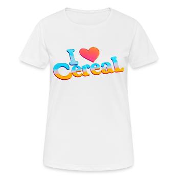 I Love Cereal 13 - Women's Breathable T-Shirt - white - Front - AI Model Female 172 dark (172cm)