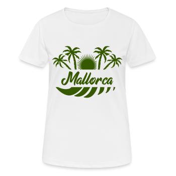Majorque - T-shirt respirant Femme - blanc - Devant - AI Model Female 172 dark (172cm)