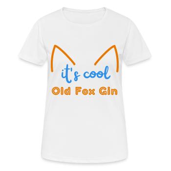its cool OLD FOX Gin -Bunt - Women's Breathable T-Shirt - white - Front - AI Model Female 172 dark (172cm)