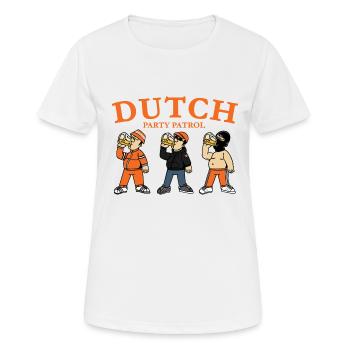 Dutch Party Patrol For Hooligans - Women's Breathable T-Shirt - white - Front - AI Model Female 172 dark (172cm)
