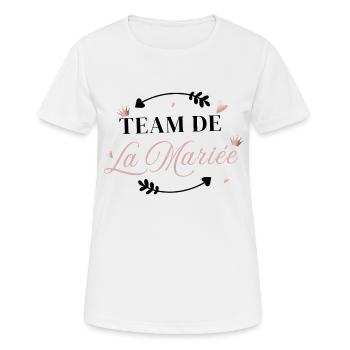 Pink Arrow Brautteam - Frauen T-Shirt atmungsaktiv - Weiß - Vorne - AI Model Female 172 dark (172cm)