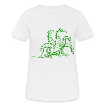 drache hydra - Frauen T-Shirt atmungsaktiv - Weiß - Vorne - AI Model Female 172 dark (172cm)