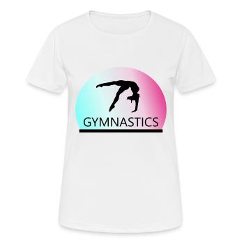 Gymnastique, Gymnastique, Gymnastique - T-shirt respirant Femme - blanc - Devant - AI Model Female 172 dark (172cm)