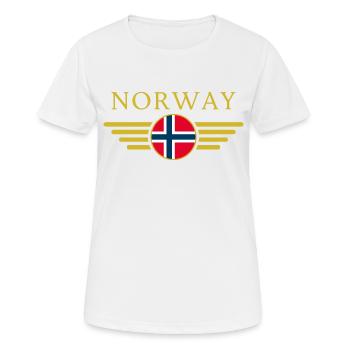 I Love Norway, Elegance Style Design T-Shirt - Women's Breathable T-Shirt - white - Front - AI Model Female 172 dark (172cm)