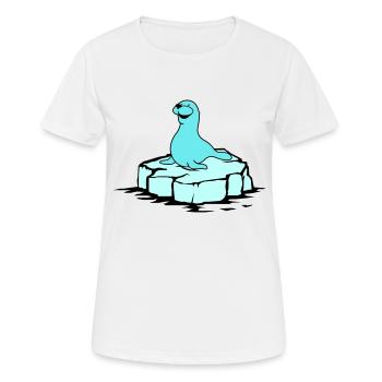 Seehund - Frauen T-Shirt atmungsaktiv - Weiß - Vorne - AI Model Female 172 dark (172cm)