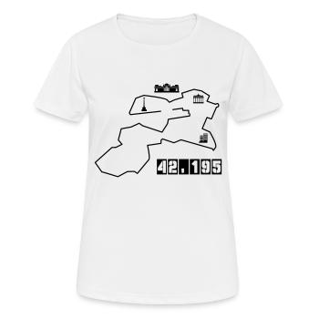 Berlin Marathon - T-shirt respirant Femme - blanc - Devant - AI Model Female 172 dark (172cm)