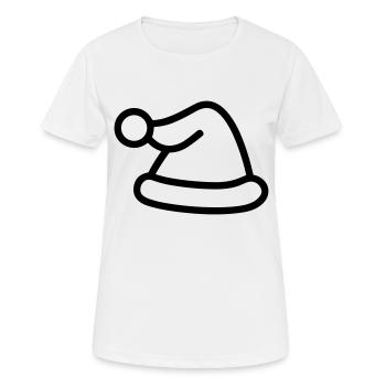Christmas hat - Women's Breathable T-Shirt - white - Front - AI Model Female 172 dark (172cm)