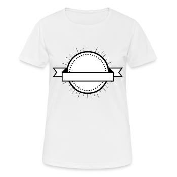 Emblème cercle - T-shirt respirant Femme - blanc - Devant - AI Model Female 172 dark (172cm)