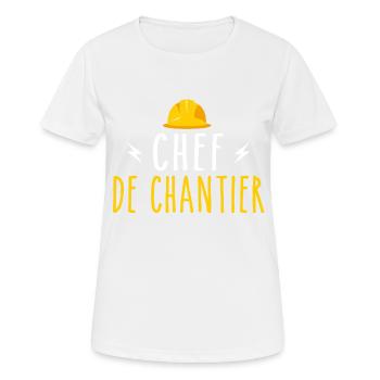 Site Manager - Women's Breathable T-Shirt - white - Front - AI Model Female 172 dark (172cm)