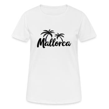 Mallorca Island Feeling – Holidays Palm Trees Beach - Women's Breathable T-Shirt - white - Front - AI Model Female 172 dark (172cm)