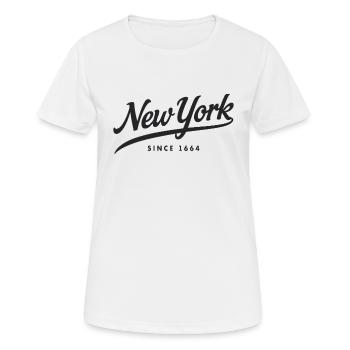 New York Big Apple Since 1664 - Women's Breathable T-Shirt - white - Front - AI Model Female 172 dark (172cm)