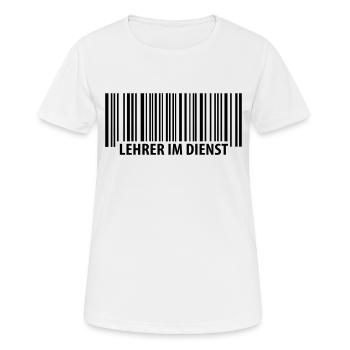 Les enseignants en service - T-shirt respirant Femme - blanc - Devant - AI Model Female 172 dark (172cm)