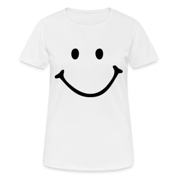 smile - T-shirt respirant Femme - blanc - Devant - AI Model Female 172 dark (172cm)