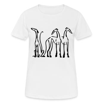 trio - Frauen T-Shirt atmungsaktiv - Weiß - Vorne - AI Model Female 172 dark (172cm)