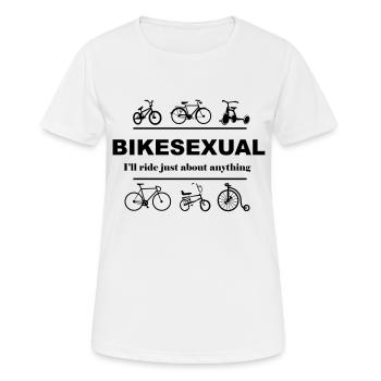 Bike Sexual - Women's Breathable T-Shirt - white - Front - AI Model Female 172 dark (172cm)