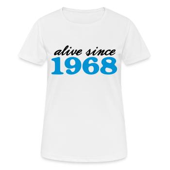 vivant depuis 1968 - T-shirt respirant Femme - blanc - Devant - AI Model Female 172 dark (172cm)