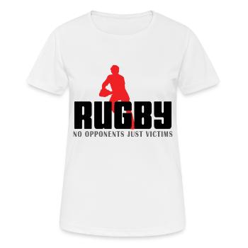 Rugby Aucun opposants seulement des victimes - T-shirt respirant Femme - blanc - Devant - AI Model Female 172 dark (172cm)
